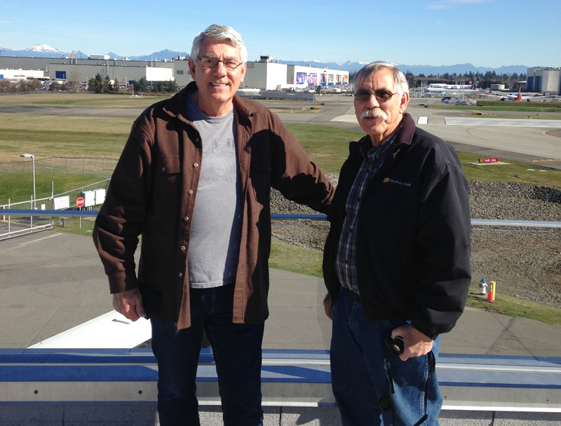 Chuck and John at the Boeing Plant - Feb 2015