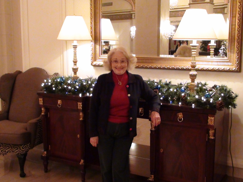 Judy in the Omni Shoreham lobby