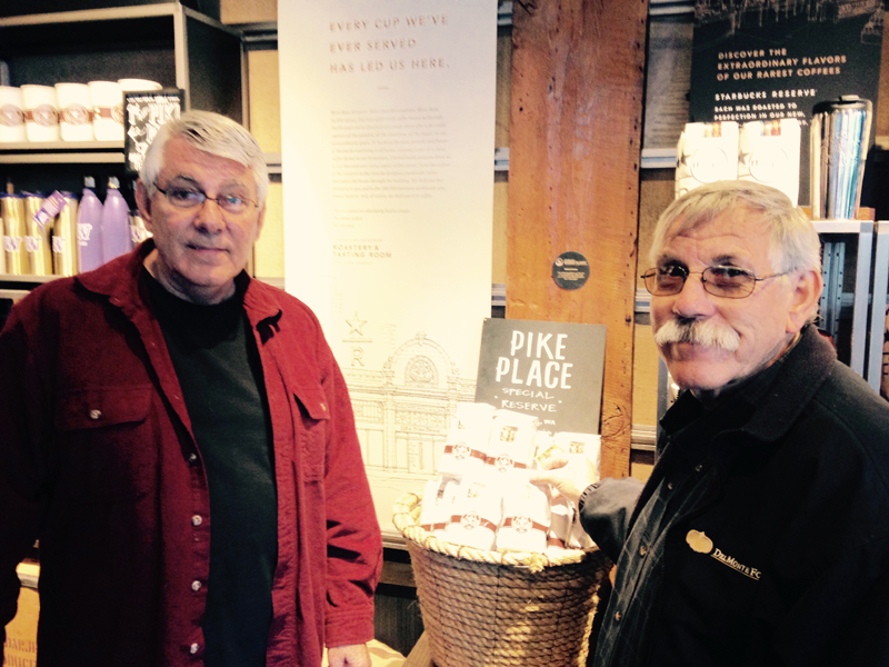Chuck and John in Starbucks - Feb 2015