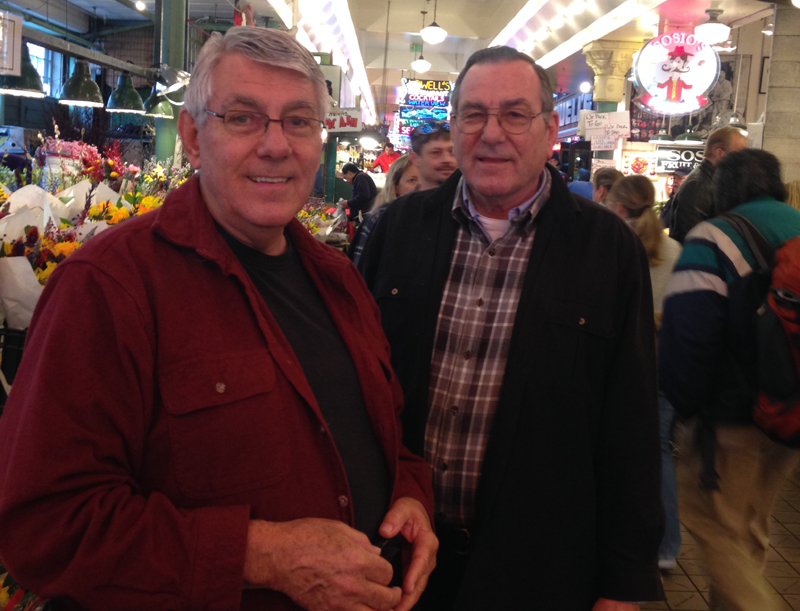 Chuck and Roy in the Public Market - Feb 2015