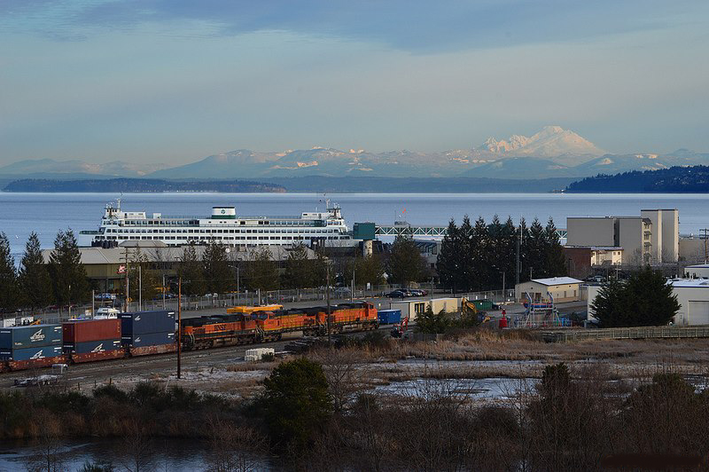 Freight Train and Ship