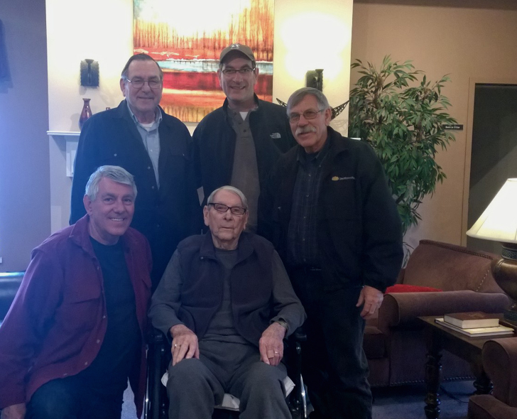 Roy, John, Chuck, and Gary with Harvey - Feb 2015