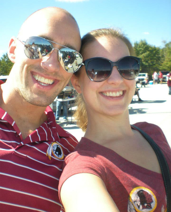 Steve and Emily at Redskins game 2009